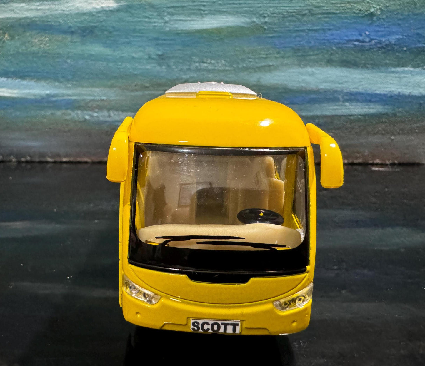 Personalized Name Coach Bus Diecast Toy - Custom Gift for Boy Girl Dad Mom - Birthday Christmas Present - Gift Sleeves - 4 colours to choose