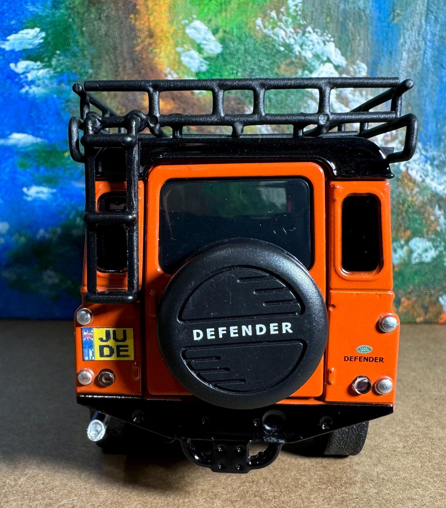 Land Rover Defender PERSONALIZED PLATES Model Toy Car boy dad husband anniversary birthday gift Boxed all open doors Sound Light Collection