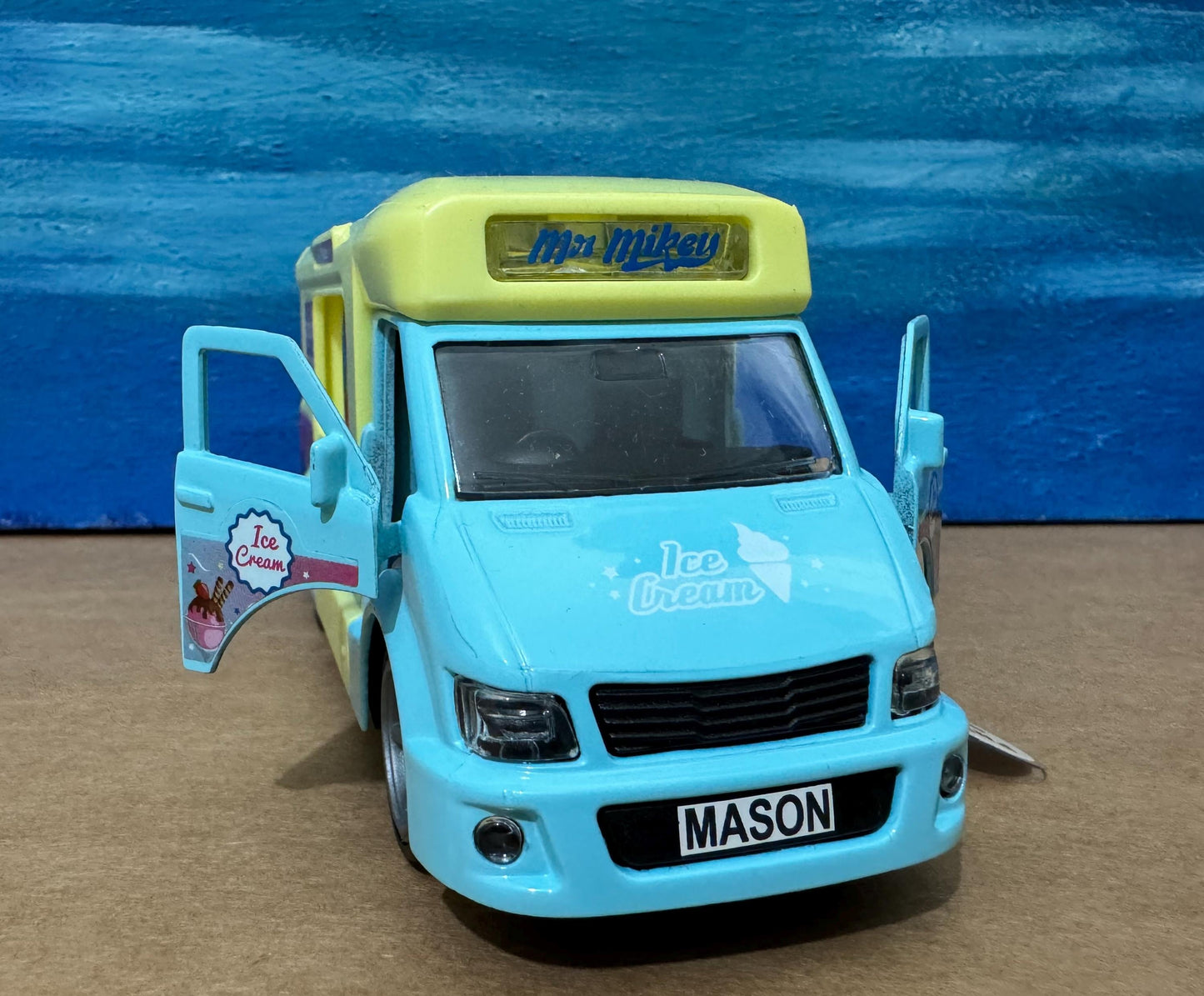 Personalized Ice Cream Van Diecast Toy - Lights & Sound - Gift for Boy, Dad, girl, nephew, Birthday Present - Boxed Collectible Model Boxed