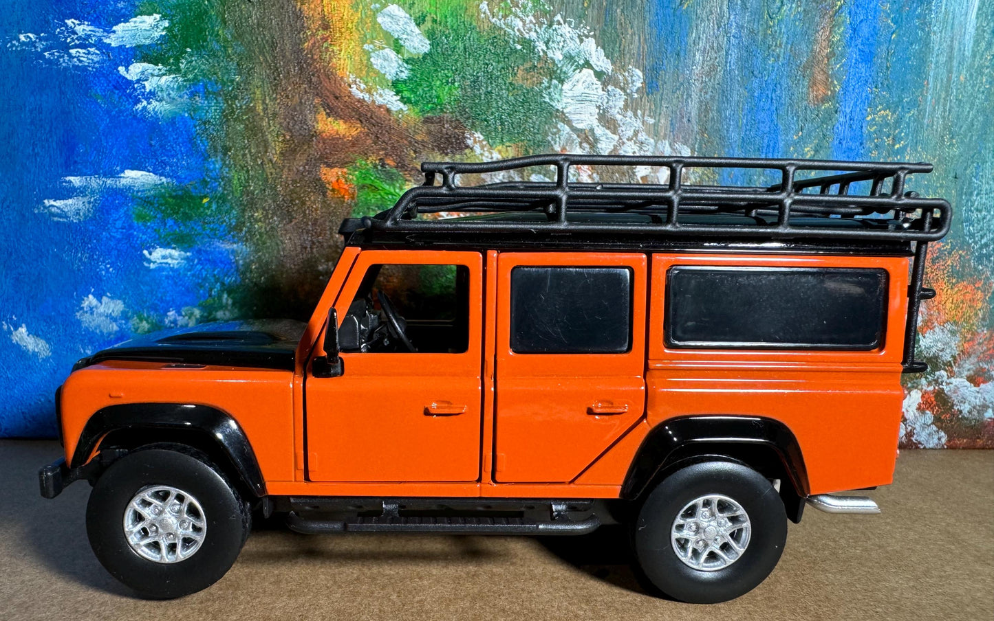 Land Rover Defender PERSONALIZED PLATES Model Toy Car boy dad husband anniversary birthday gift Boxed all open doors Sound Light Collection