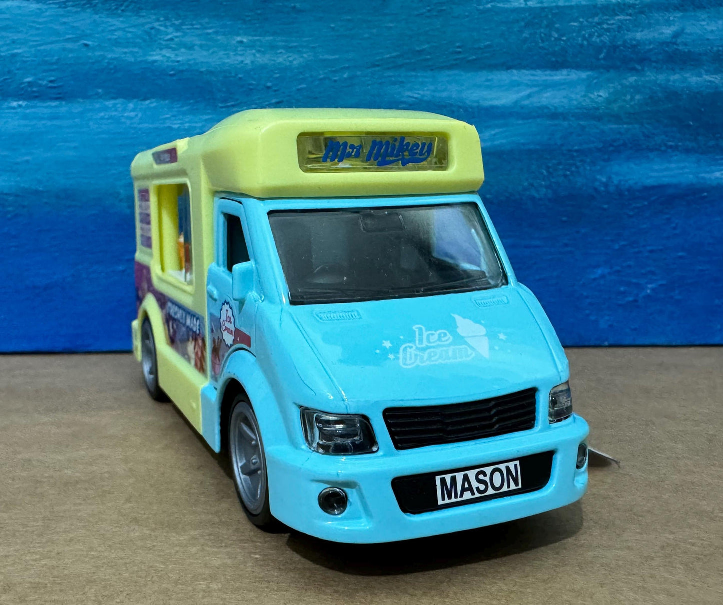 Personalized Ice Cream Van Diecast Toy - Lights & Sound - Gift for Boy, Dad, girl, nephew, Birthday Present - Boxed Collectible Model Boxed
