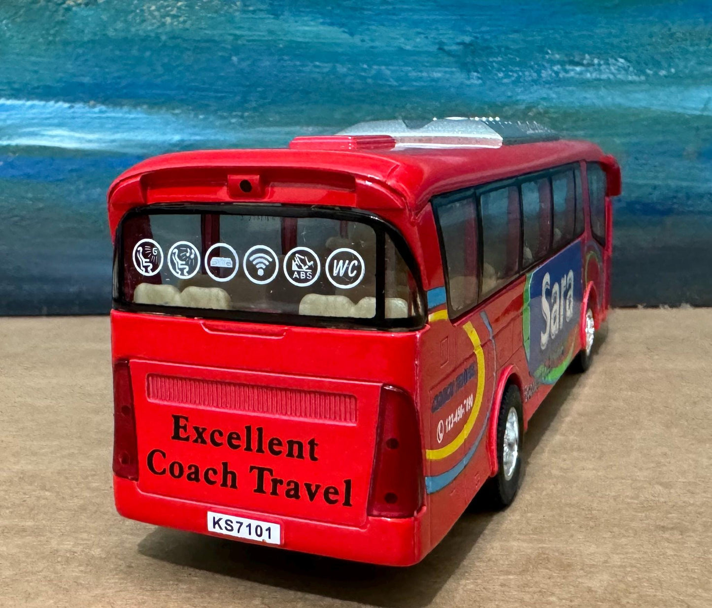 Coach Bus Diecast PERSONALISED ANY Name Toy car Model boy girl dad mom uncle grandad brother birthday Christmas gift Name Plate present New