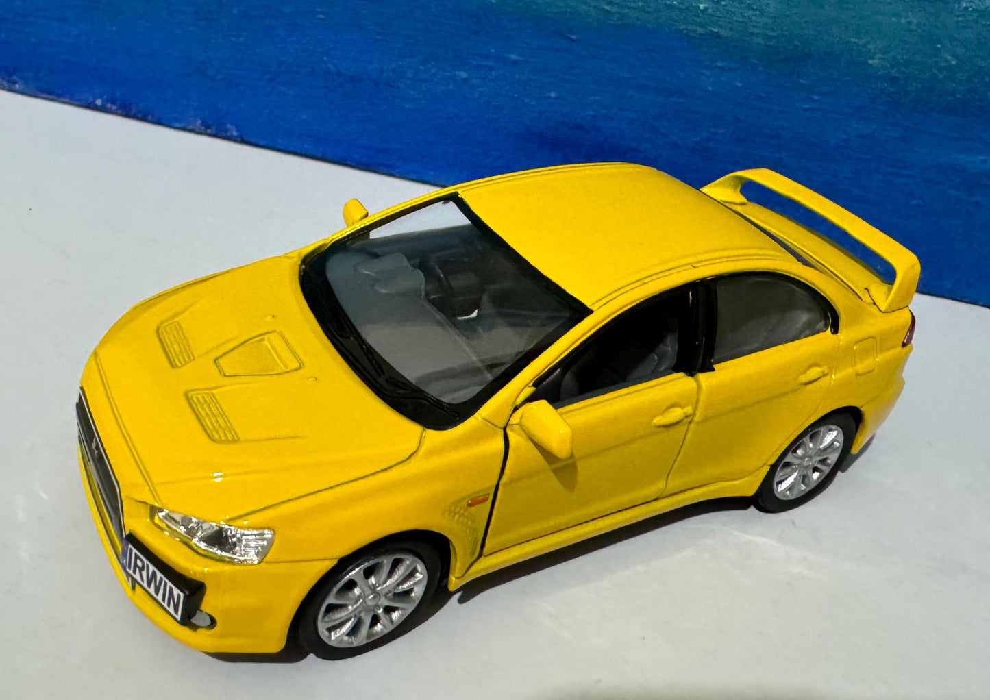 Mitsubishi Lancer Evolution X 1:36 Diecast ANY NAME PLATES Model boy dad uncle grandad brother Birthday Christmas gift present New Boxed