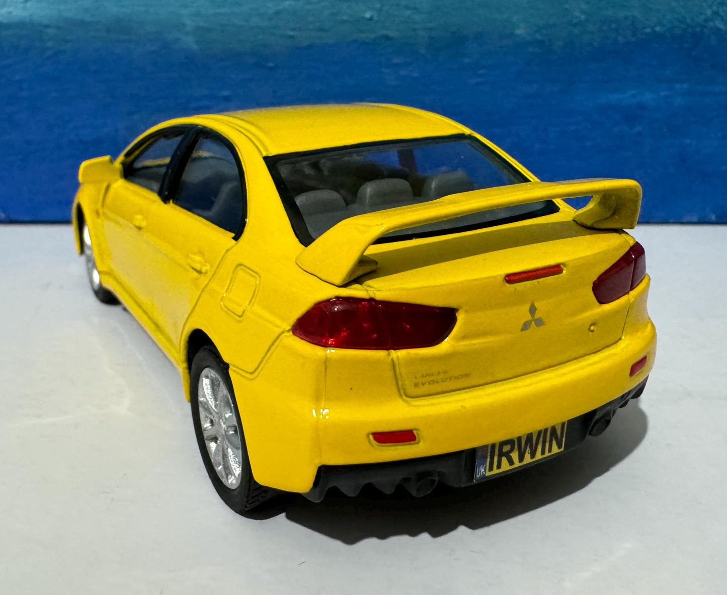 Mitsubishi Lancer Evolution X 1:36 Diecast ANY NAME PLATES Model boy dad uncle grandad brother Birthday Christmas gift present New Boxed