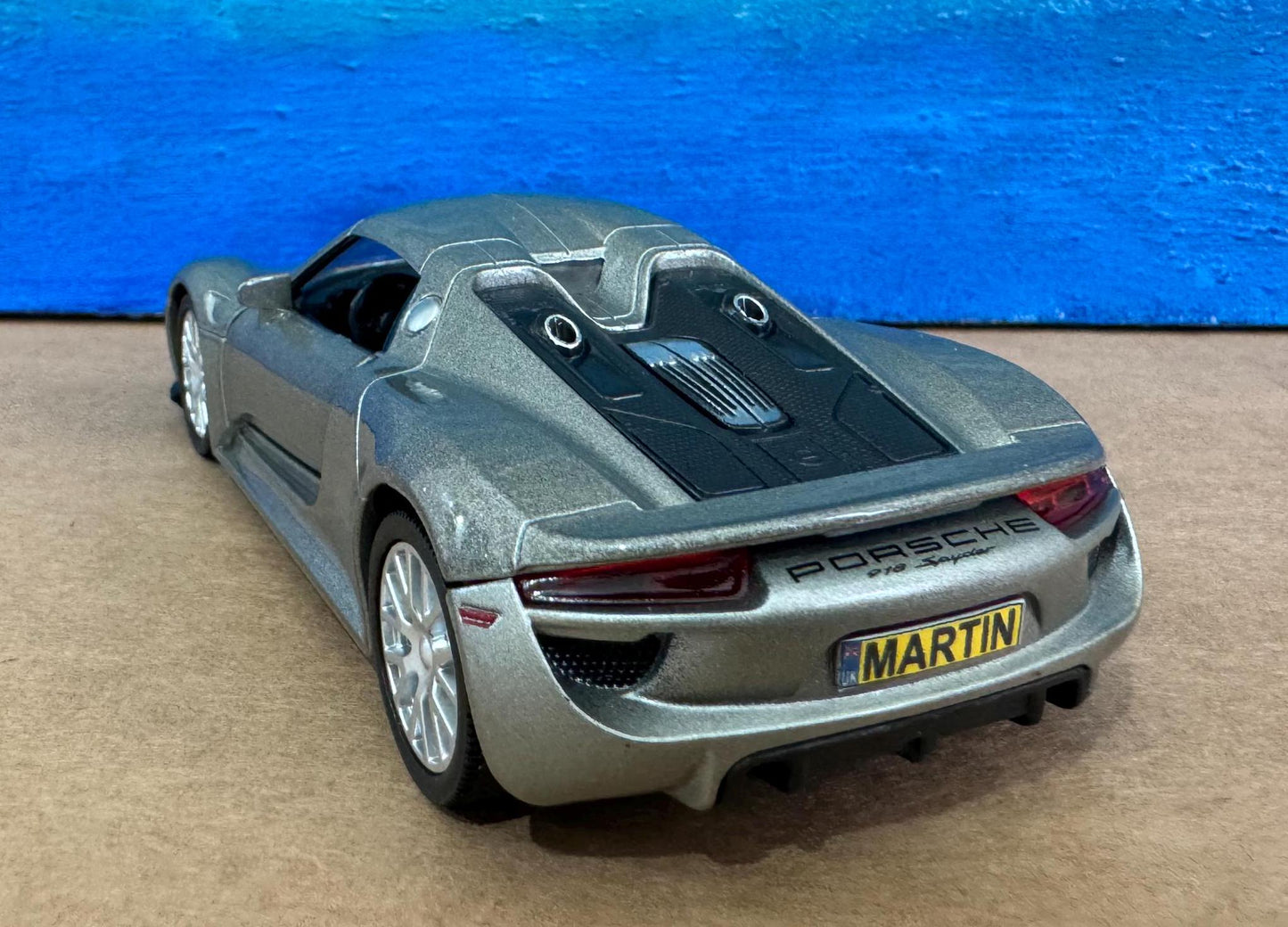 Personalized Name Porsche 918 Spyder Diecast Model Car, 1/36 Scale Collectible | Dad, Husband, Uncle | Anniversary, Birthday Present, Boxed