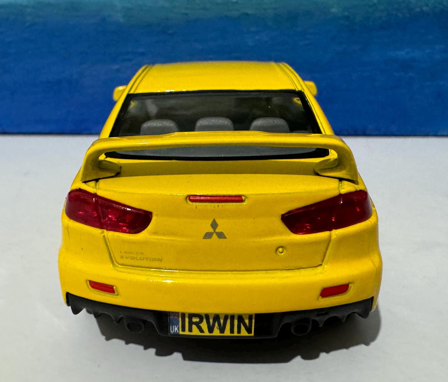 Mitsubishi Lancer Evolution X 1:36 Diecast ANY NAME PLATES Model boy dad uncle grandad brother Birthday Christmas gift present New Boxed