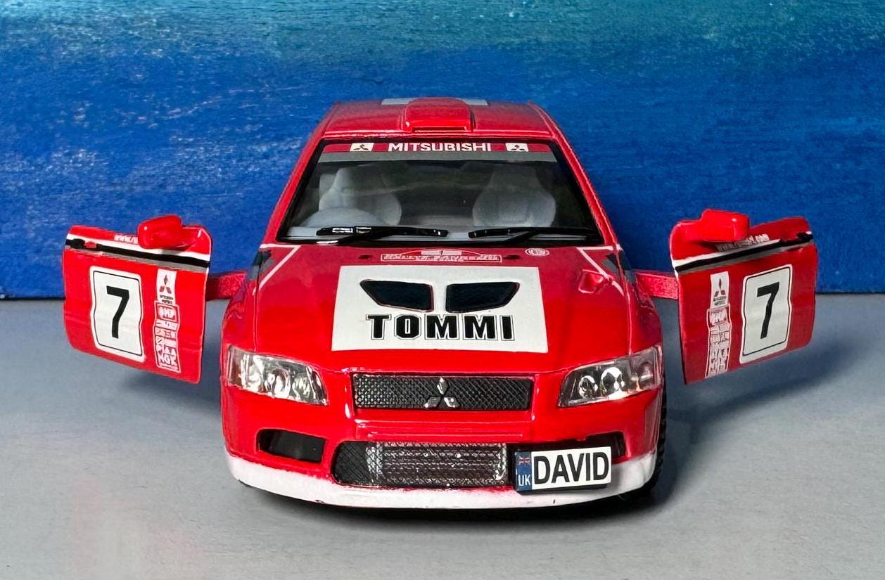Personalised Mitsubishi Lancer Evo X Diecast Model – Name Plate Gift for Dad Men Boy Girl Grandad Uncle – Boxed Collectible Car