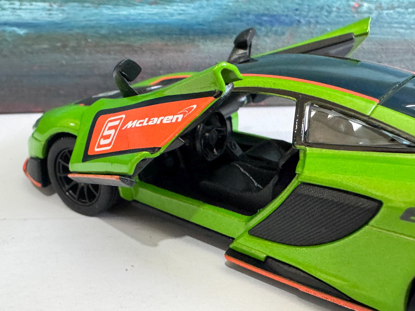 Personalised McLaren 675LT Toy Car 1:34 – Custom Plate Model Gift for Boy Girl Dad Mom Grandad Uncle Brother Birthday Father's Day Sleeves