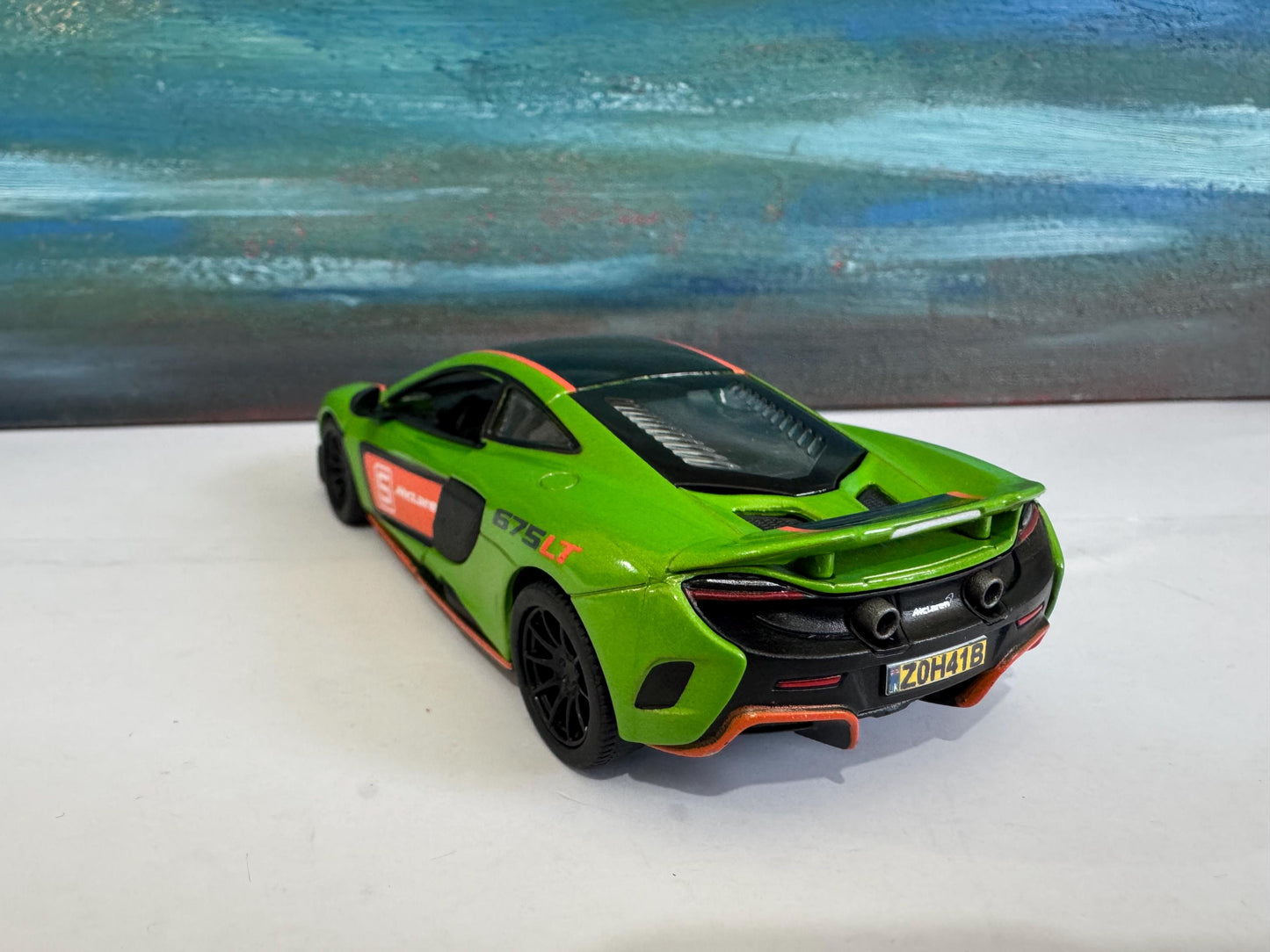 Personalised McLaren 675LT Toy Car 1:34 – Custom Plate Model Gift for Boy Girl Dad Mom Grandad Uncle Brother Birthday Father's Day Sleeves