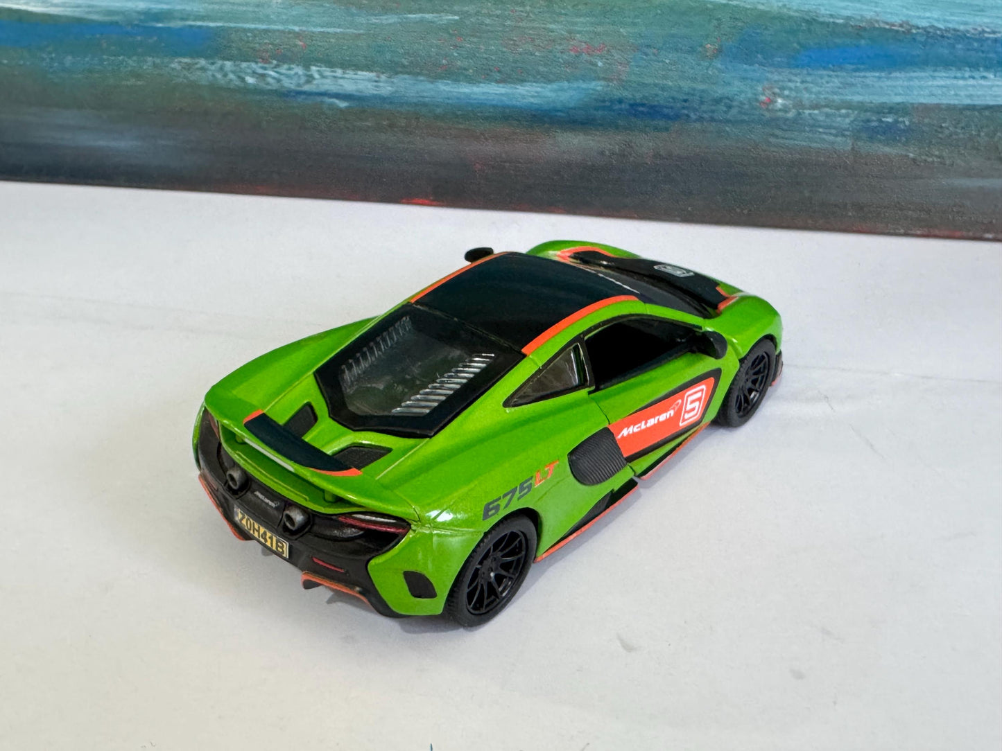 Personalised McLaren 675LT Toy Car 1:34 – Custom Plate Model Gift for Boy Girl Dad Mom Grandad Uncle Brother Birthday Father's Day Sleeves
