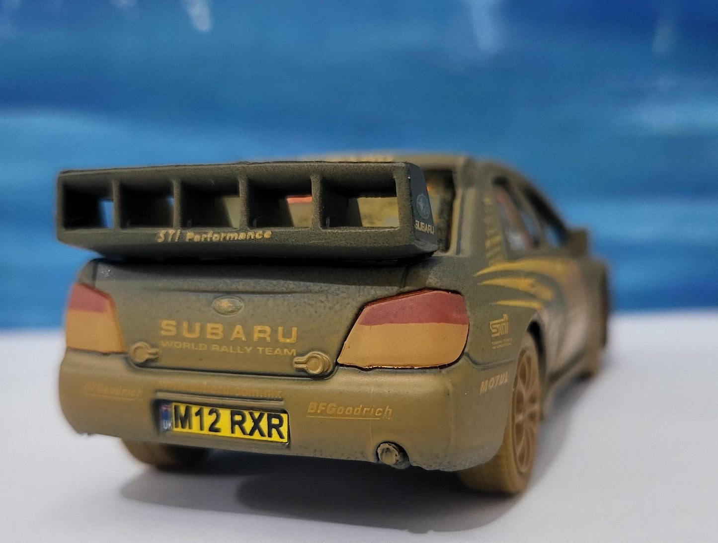 MUD Rally Personalized Subaru Impreza Toy Car Model boy girl dad mom uncle grandad brother birthday gift present NEW! Sleeves.
