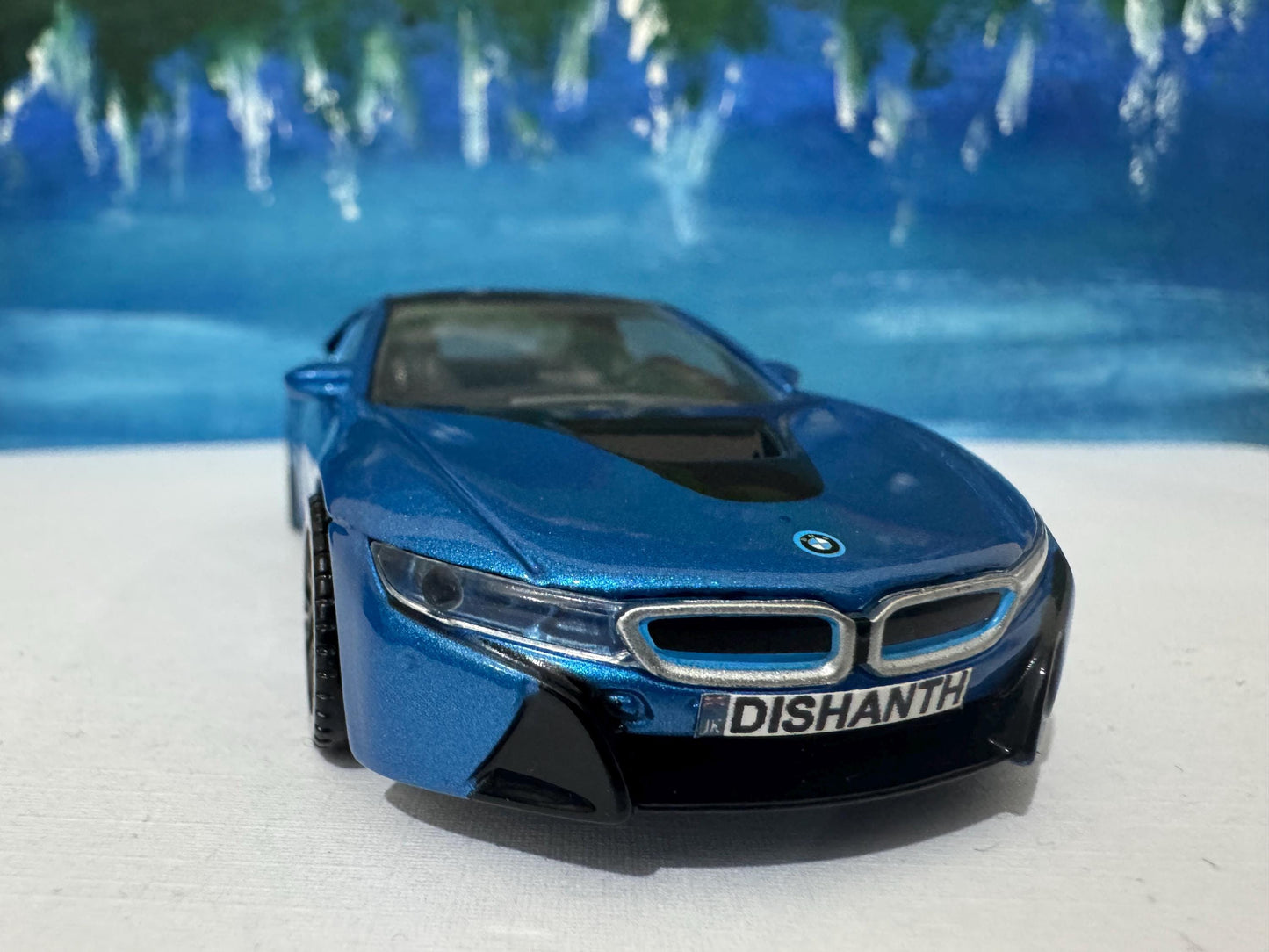 Custom Name BMW i8 Diecast Car Model - 1:43 Scale Black Germany Sports Toy - Rastar Collectible - Unique Gift for Car Enthusiasts Boxed