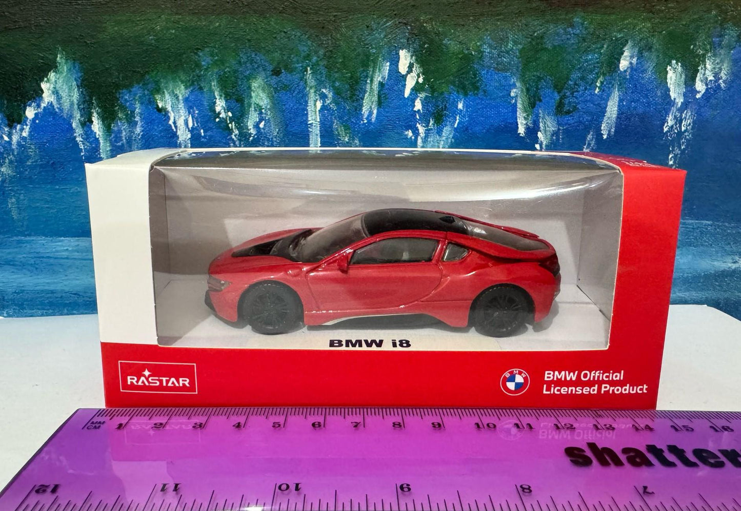 Personalized BMW i8 Model Car - 1:43 Scale Red Diecast Toy - Germany Sports Car by Rastar - Custom Name Gift for Kids & Adults New Boxed