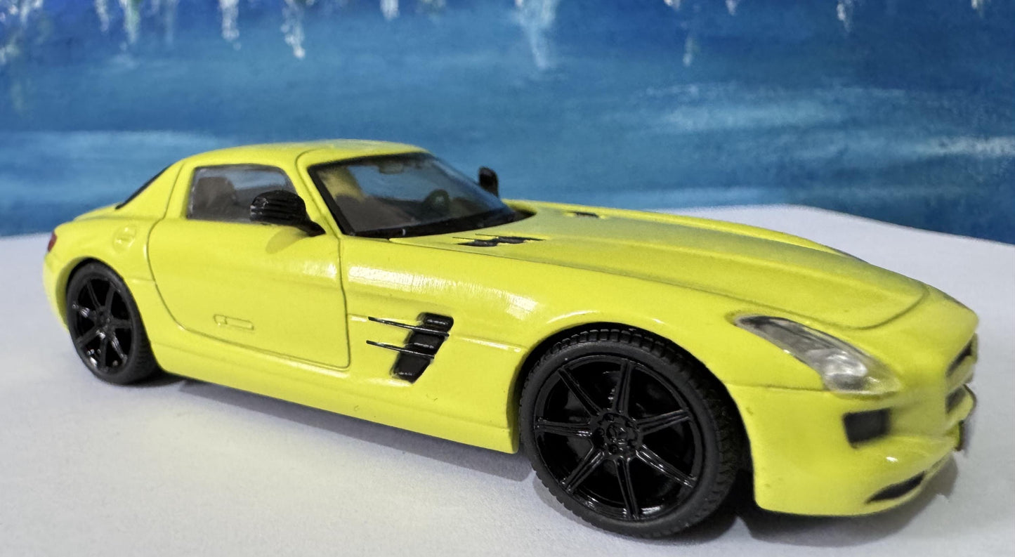 Custom Name Plate Mercedes-Benz SLS AMG Model Car – 1:43 Scale – Personalised Plates – Gift for Him, Kids, Car Enthusiast – Solido – Boxed