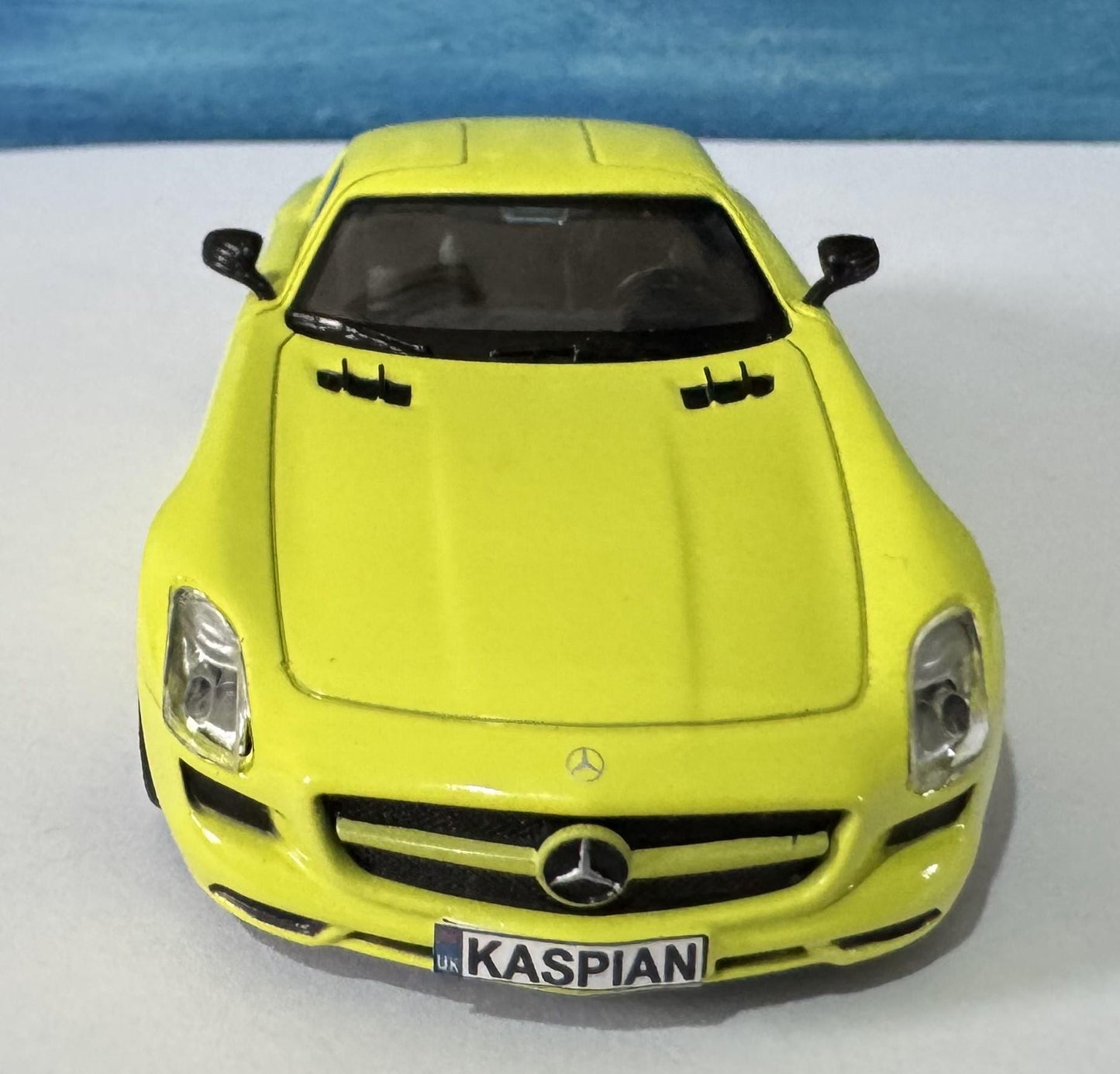 Custom Name Plate Mercedes-Benz SLS AMG Model Car – 1:43 Scale – Personalised Plates – Gift for Him, Kids, Car Enthusiast – Solido – Boxed