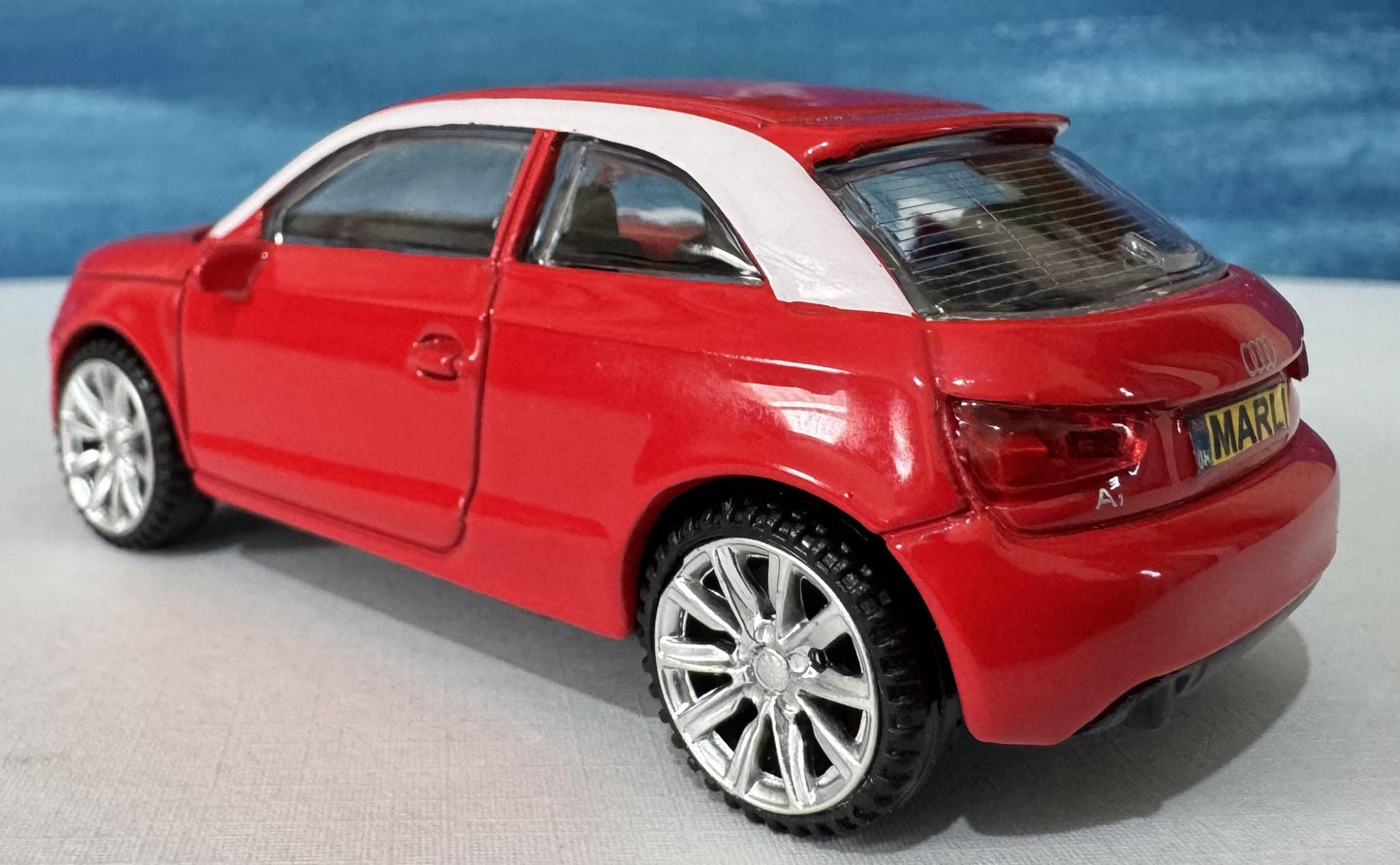 Personalized Audi A1 Toy Car Model – 1:43 Scale – Custom Plates – Gift for Boy, Girl, Dad, Mom, Uncle, Grandad, Brother – Birthday Present