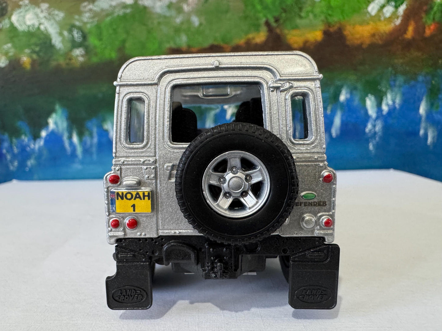 Welly LANDROVER Defender with PERSONALISED PLATES Model Toy Car boy girl dad mom uncle grandad brother birthday gift present Sleeves New!