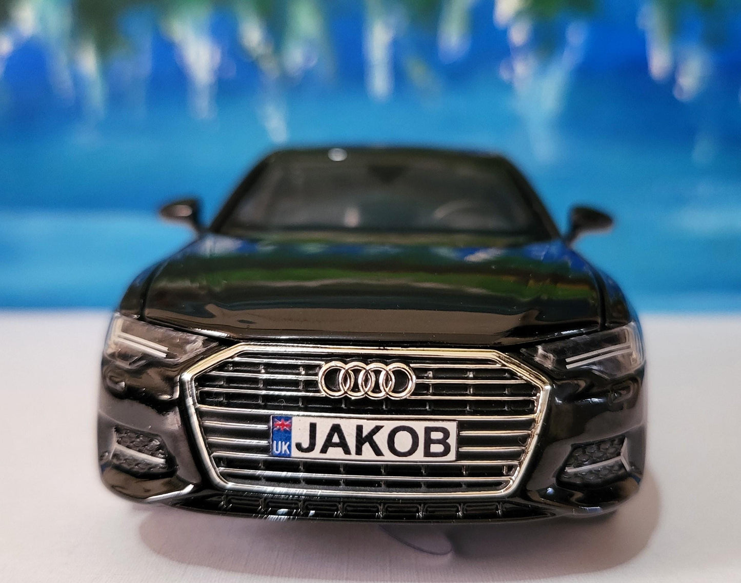 Personalized Audi A6 Toy Car 1:32 | Light and Sound | Opening Doors, Hood & Trunk | Gift for Dad, mom, girl or Boy | Boxed Collectible Model