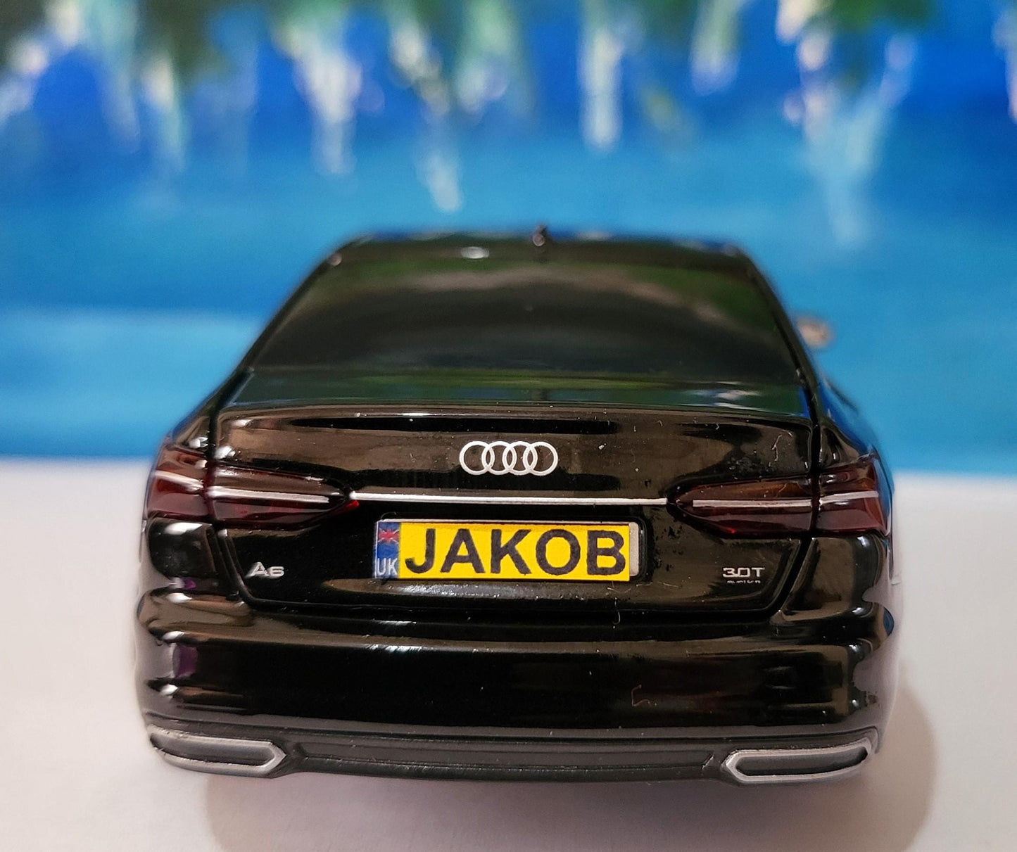 Personalized Audi A6 Toy Car 1:32 | Light and Sound | Opening Doors, Hood & Trunk | Gift for Dad, mom, girl or Boy | Boxed Collectible Model