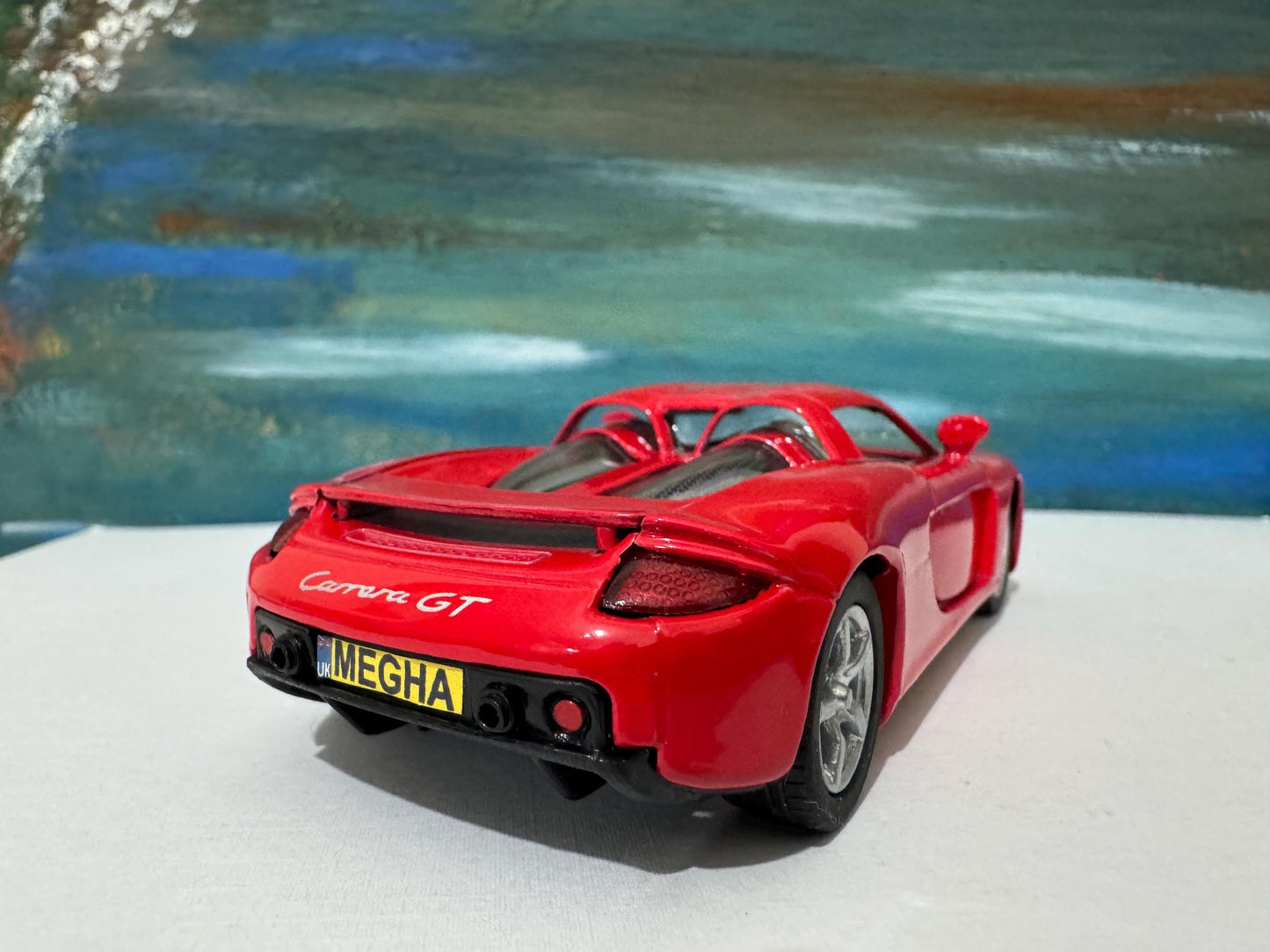 PERSONALISED PLATES Porsche GT - Carrera car Model uncle grandad boy girl dad mom brother birthday fathers day gift present Multiple Colours