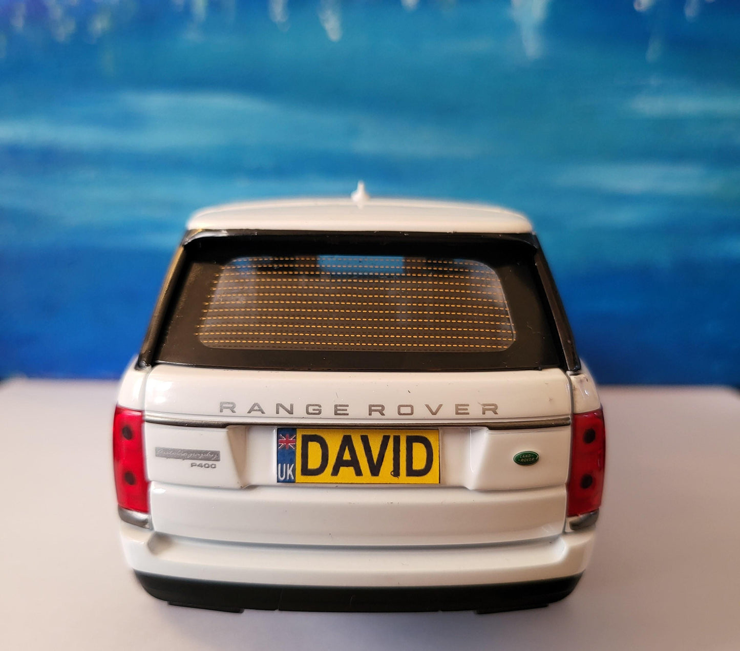 Personalised Name Plate for Range Rover 50th Anniversary - 1:24 Scale Model Car-Black Luxury SUV Gift for Men, Dad, Boyfriend Car Lover Gift