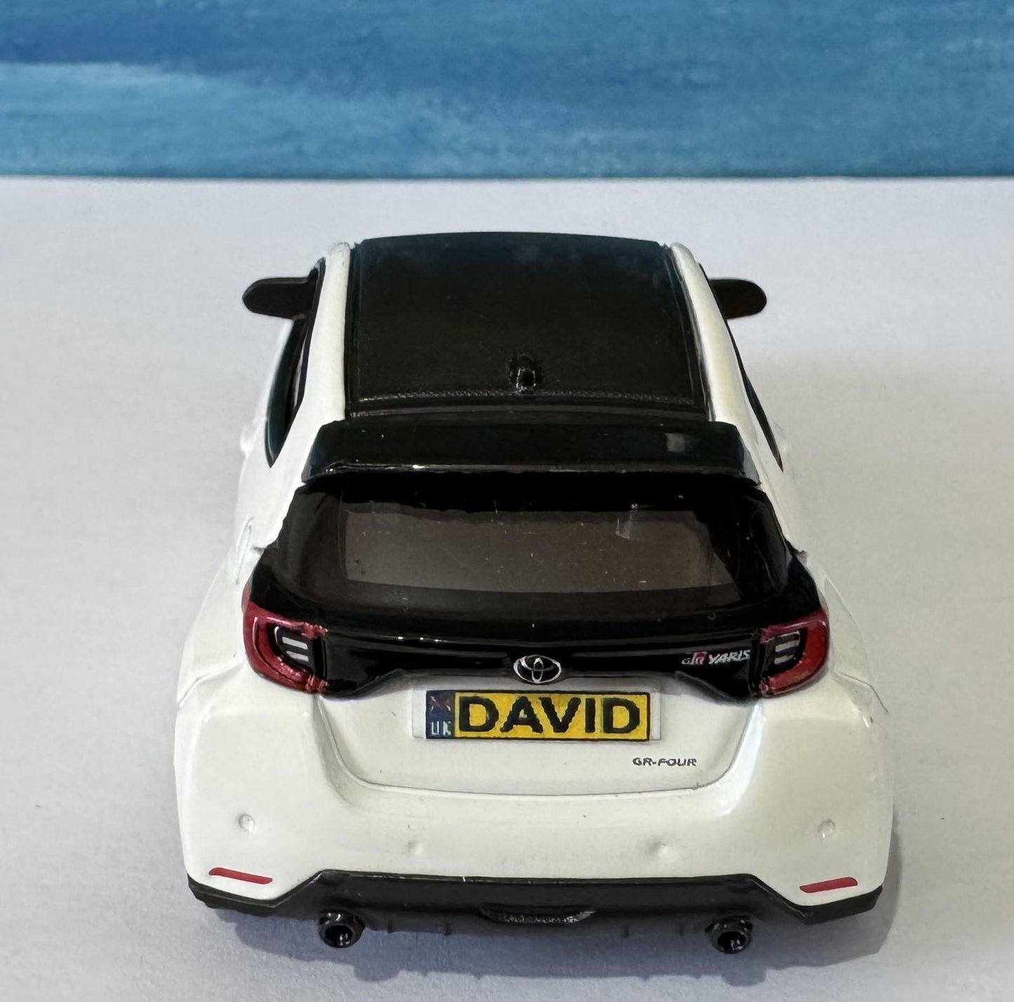 Toyota Yaris GR 1:43 Scale Model Car - Custom Name Plate | Personalized Gift for Dad, Mom, Kids, boy | Birthday, Christmas Present Boxed