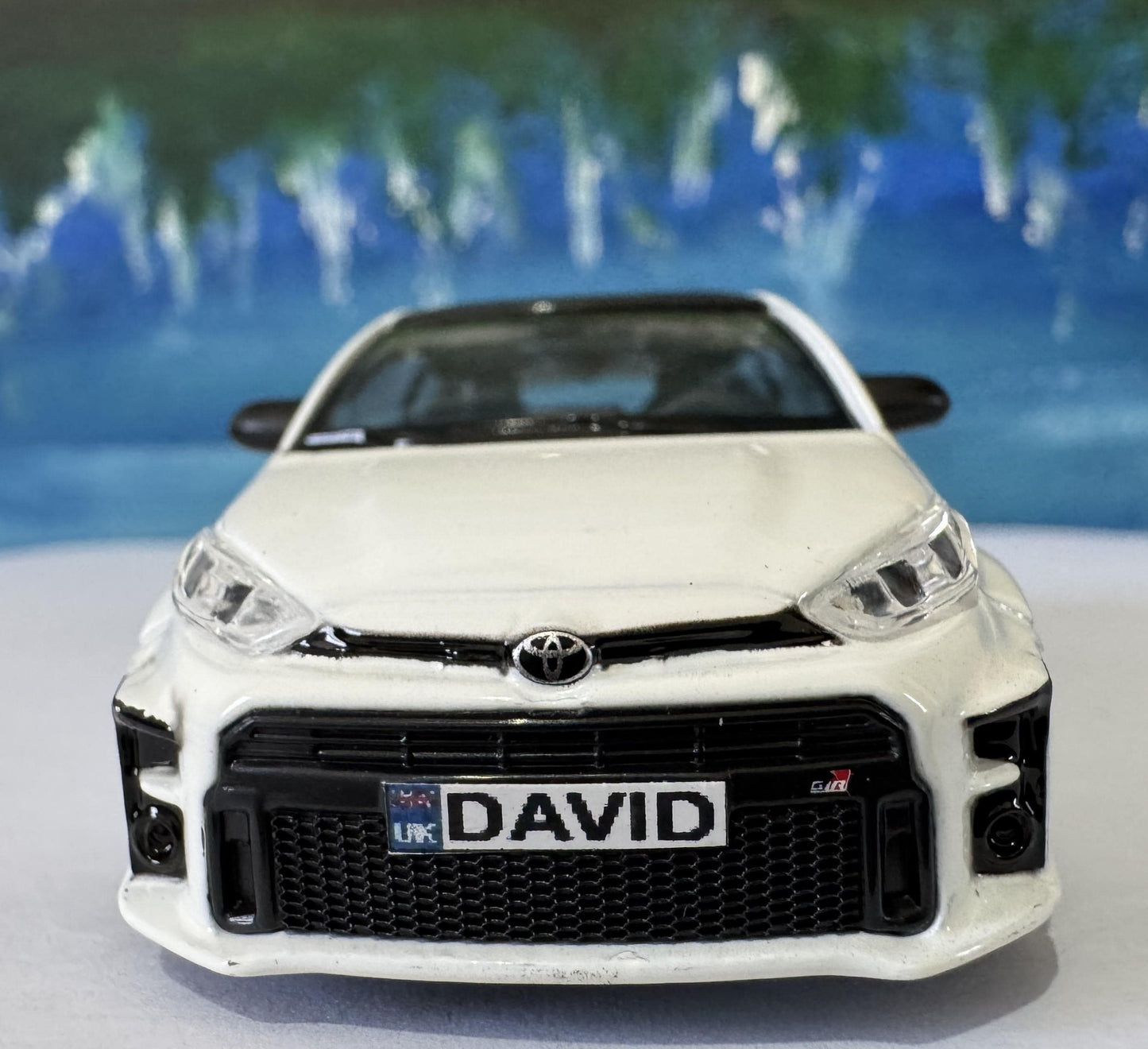 Toyota Yaris GR 1:43 Scale Model Car - Custom Name Plate | Personalized Gift for Dad, Mom, Kids, boy | Birthday, Christmas Present Boxed