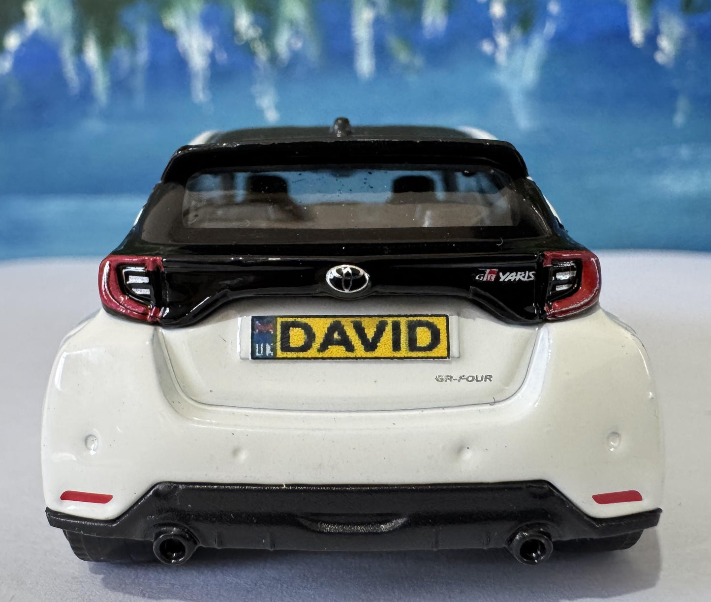 Toyota Yaris GR 1:43 Scale Model Car - Custom Name Plate | Personalized Gift for Dad, Mom, Kids, boy | Birthday, Christmas Present Boxed