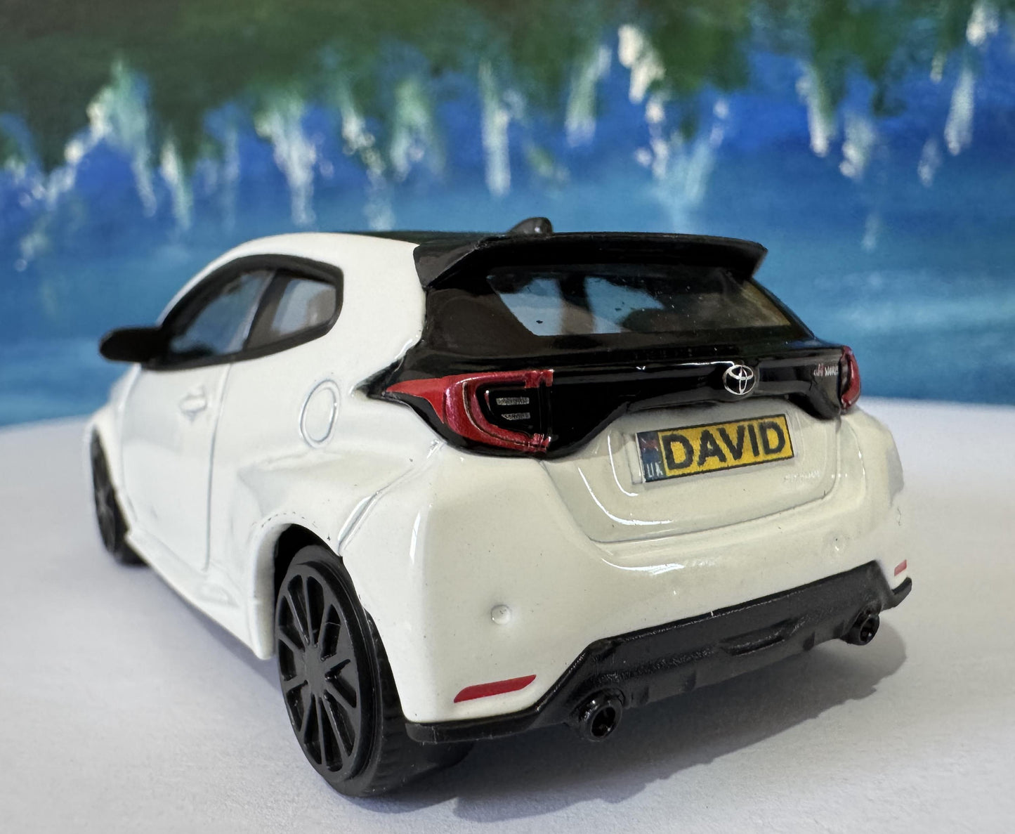 Toyota Yaris GR 1:43 Scale Model Car - Custom Name Plate | Personalized Gift for Dad, Mom, Kids, boy | Birthday, Christmas Present Boxed