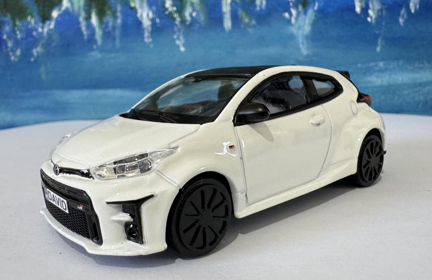 Toyota Yaris GR 1:43 Scale Model Car - Custom Name Plate | Personalized Gift for Dad, Mom, Kids, boy | Birthday, Christmas Present Boxed