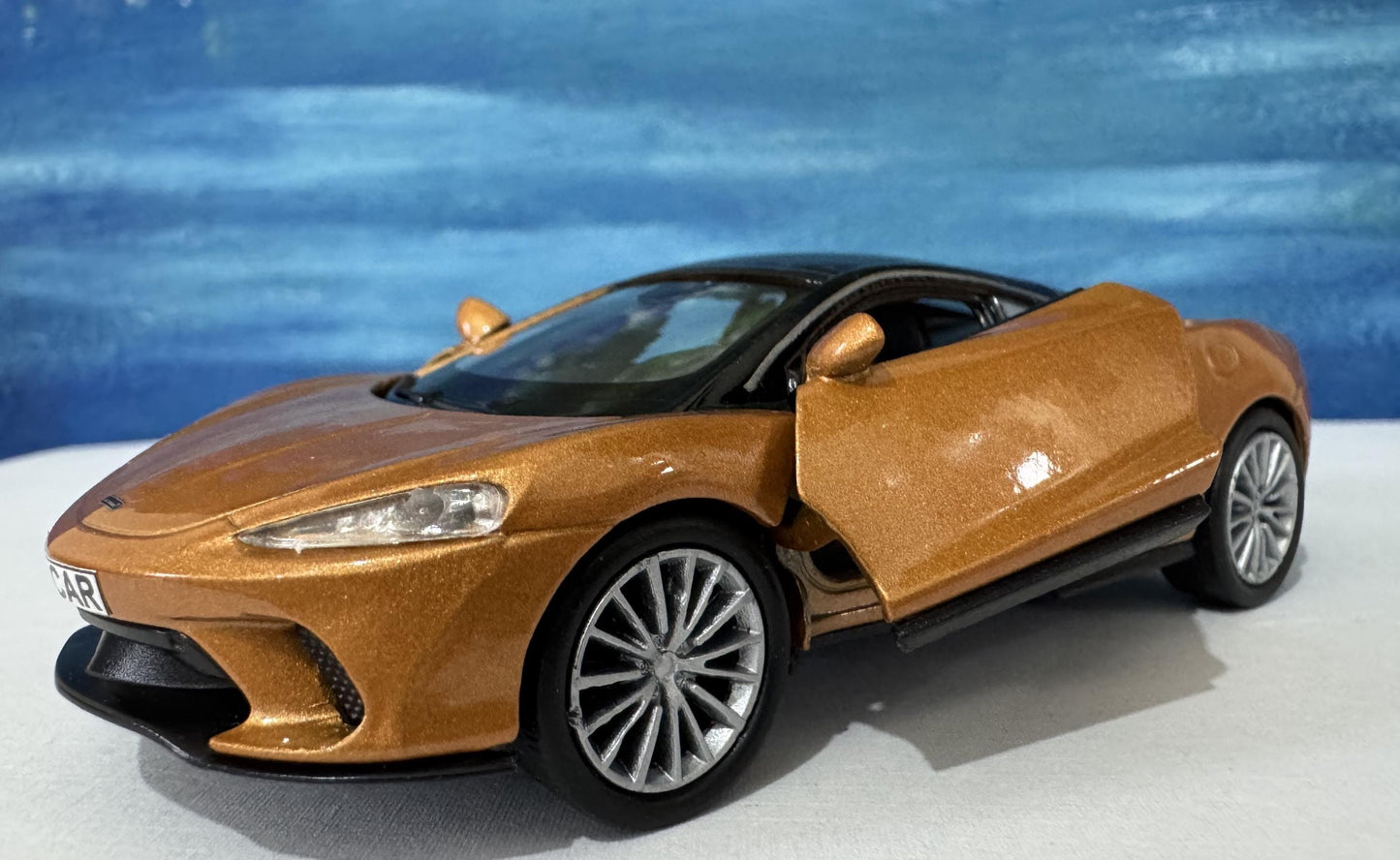 PERSONALISED PLATES McLaren GT toy Car Model boy girl dad mom uncle grandad husband wife brother birthday Easter gift present Boxed Bronze