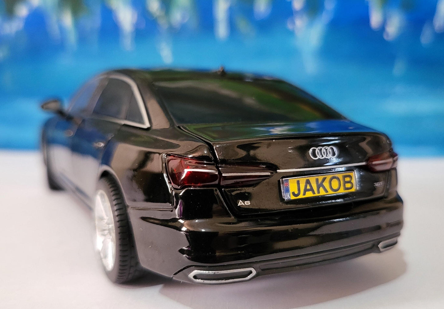 Personalized Audi A6 Toy Car 1:32 | Light and Sound | Opening Doors, Hood & Trunk | Gift for Dad, mom, girl or Boy | Boxed Collectible Model