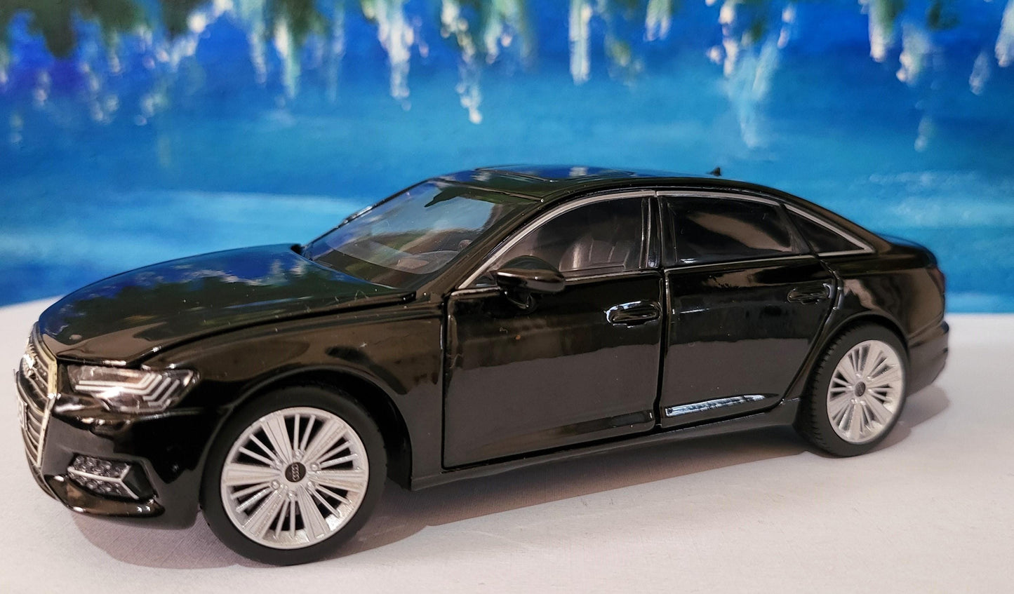 Personalized Audi A6 Toy Car 1:32 | Light and Sound | Opening Doors, Hood & Trunk | Gift for Dad, mom, girl or Boy | Boxed Collectible Model