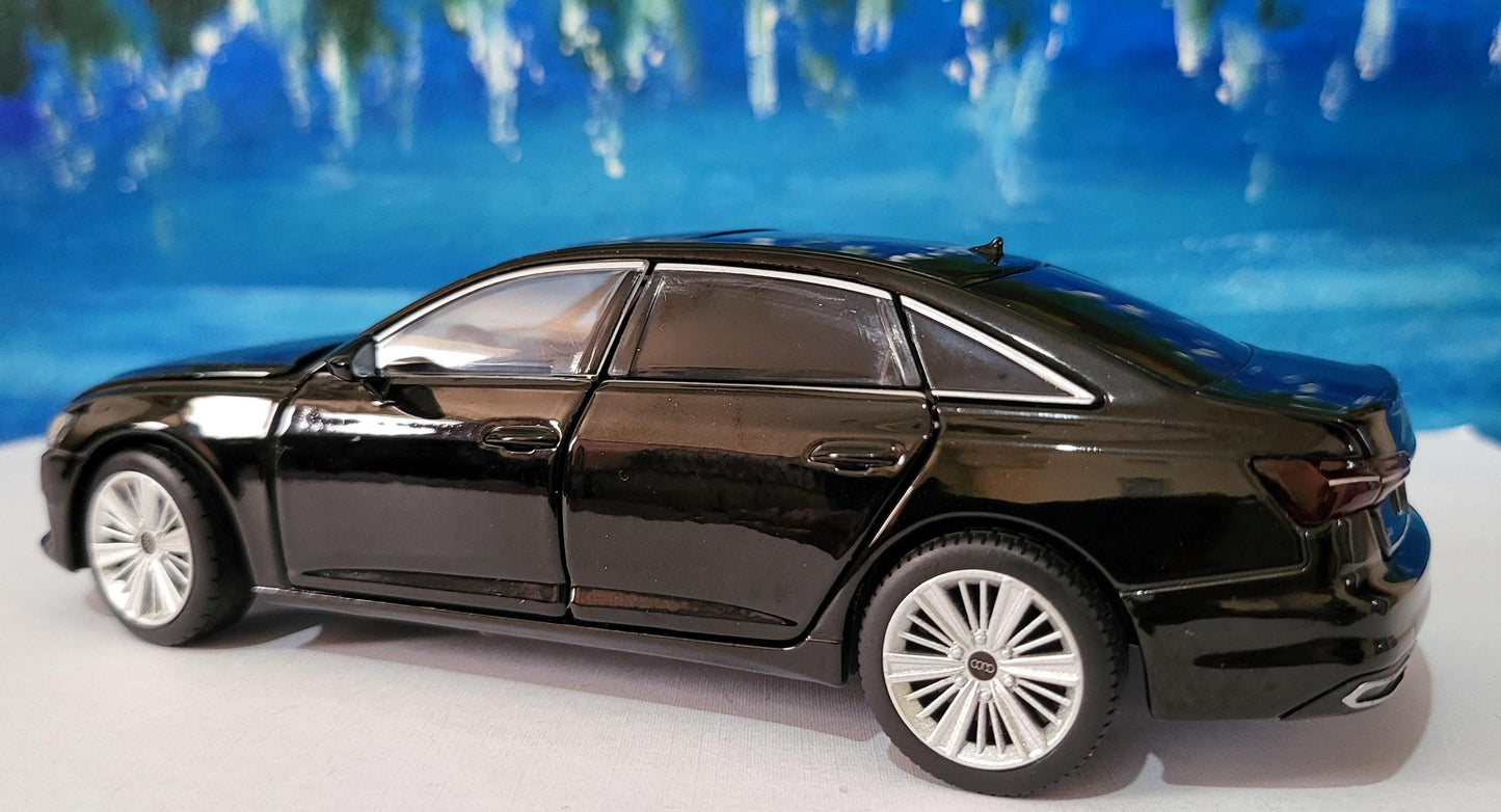 Personalized Audi A6 Toy Car 1:32 | Light and Sound | Opening Doors, Hood & Trunk | Gift for Dad, mom, girl or Boy | Boxed Collectible Model