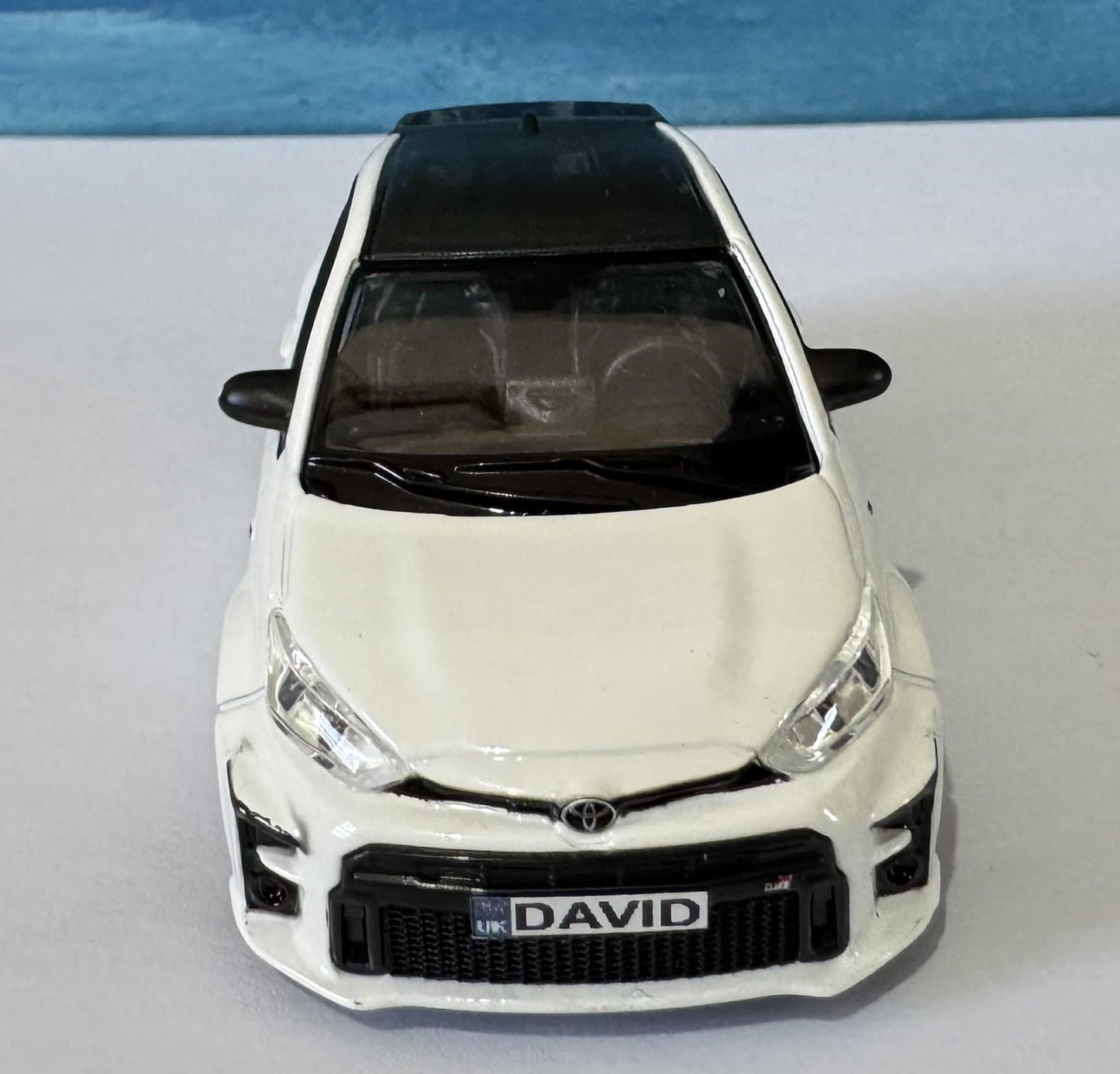 Toyota Yaris GR 1:43 Scale Model Car - Custom Name Plate | Personalized Gift for Dad, Mom, Kids, boy | Birthday, Christmas Present Boxed