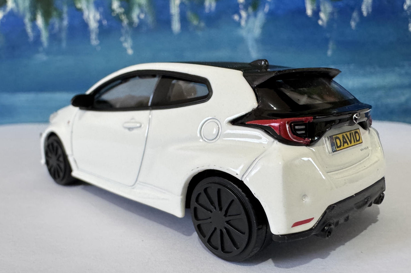 Toyota Yaris GR 1:43 Scale Model Car - Custom Name Plate | Personalized Gift for Dad, Mom, Kids, boy | Birthday, Christmas Present Boxed