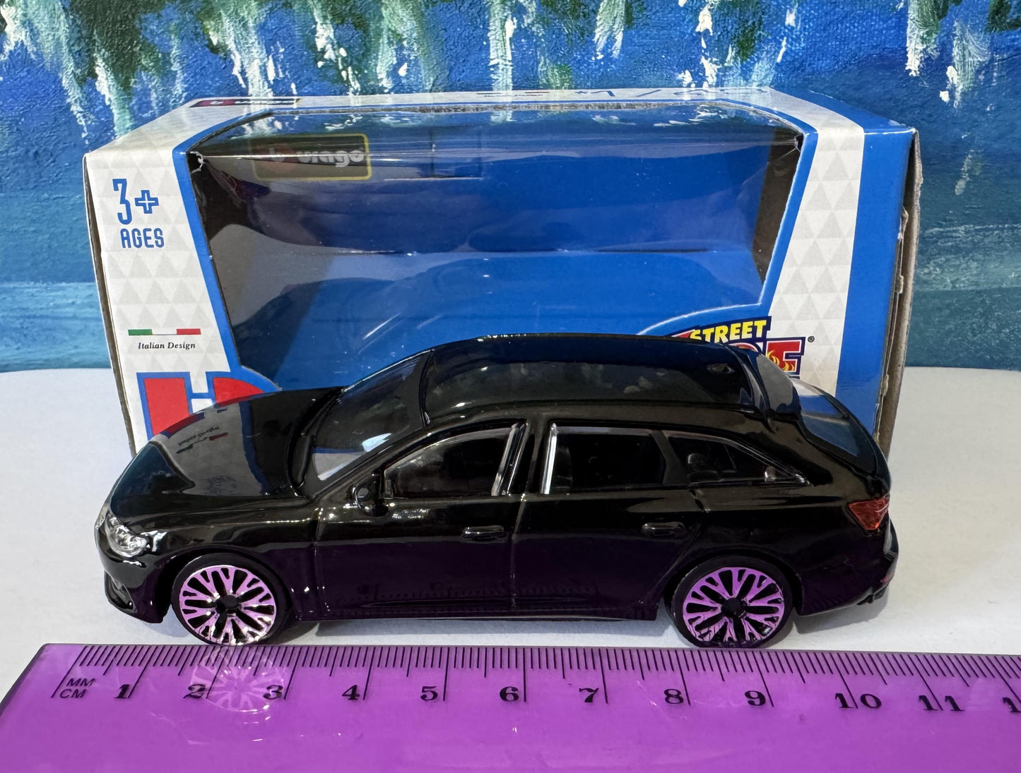 Audi A6 1:43 Scale Model Car - Custom License Plate | Personalized Gift for Dad, Kids, Boy, men, Collectors | Die-Cast Toy with Box Black