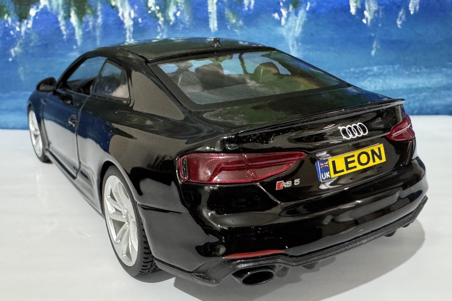 Personalized Audi RS 5 Coupe Toy Car 1:24 | Opening Doors | Gift for Dad, mom, girl or Boy | Boxed Collectible Model, High Detailed. Black