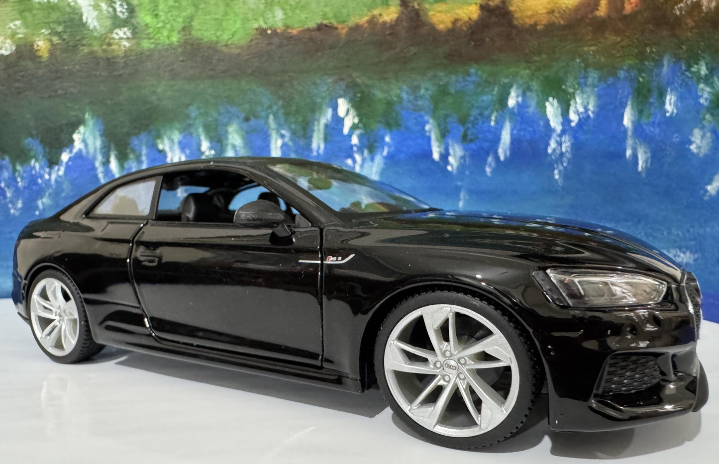 Personalized Audi RS 5 Coupe Toy Car 1:24 | Opening Doors | Gift for Dad, mom, girl or Boy | Boxed Collectible Model, High Detailed. Black