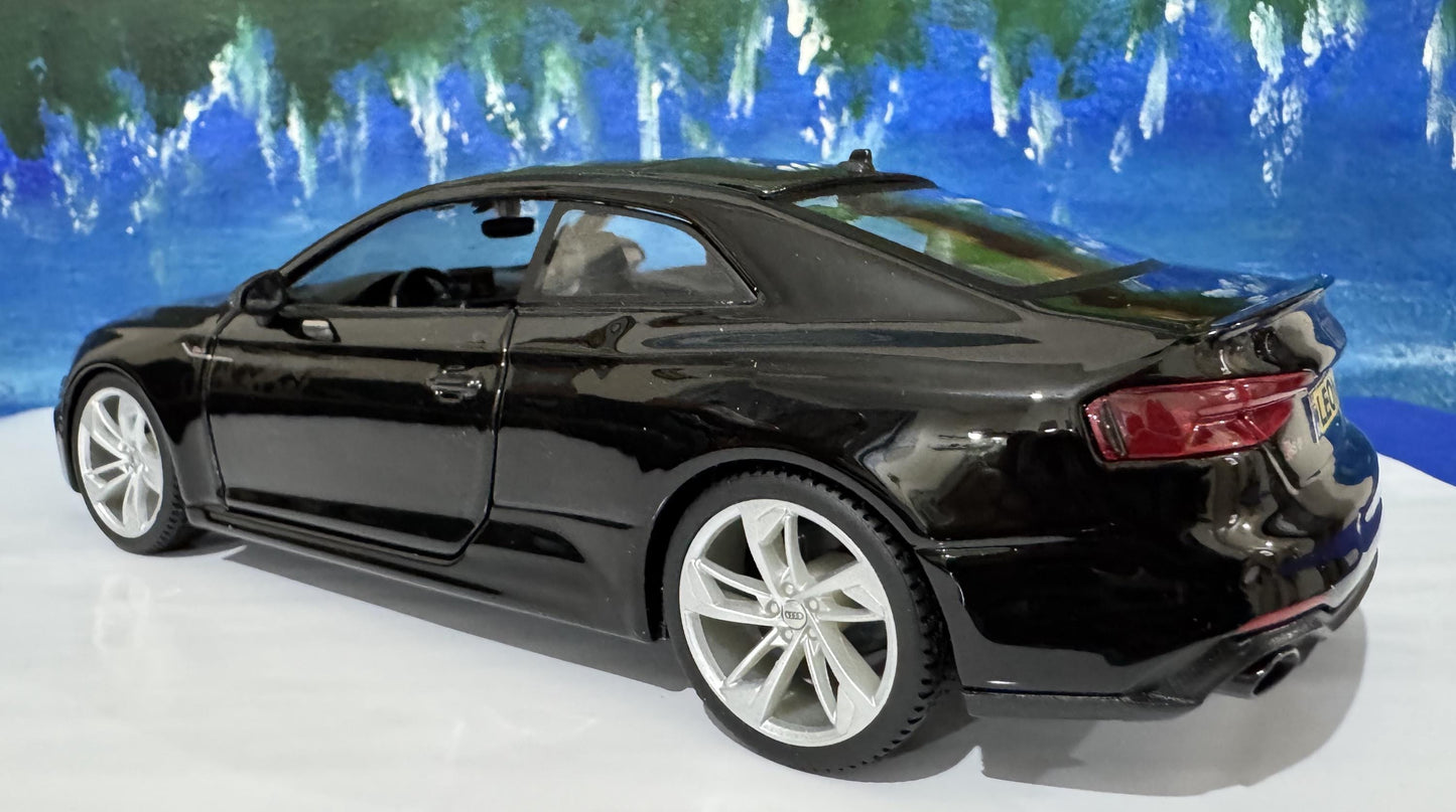 Personalized Audi RS 5 Coupe Toy Car 1:24 | Opening Doors | Gift for Dad, mom, girl or Boy | Boxed Collectible Model, High Detailed. Black