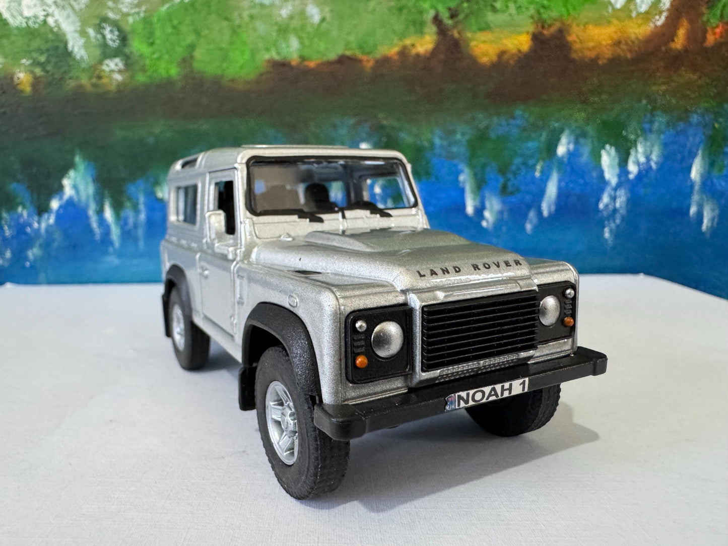 PERSONALISED PLATES Welly licensed Land rover Defender 90 Car Model boy girl dad mom uncle grandad brother birthday Easter gift Sleeves