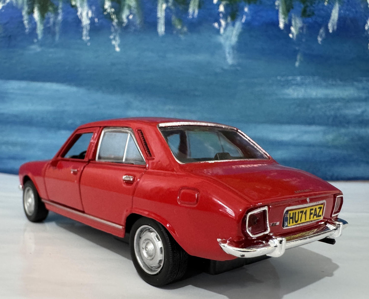 Custom 1975 Peugeot 504 Diecast Car with Personalized Name Plate | Vintage Classic Model Gift for Dad Mom Uncle | Boxed Collectible