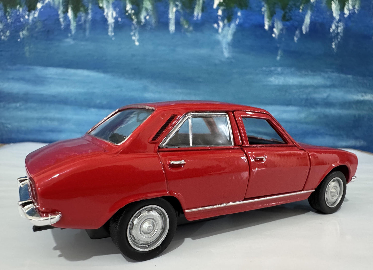 Custom 1975 Peugeot 504 Diecast Car with Personalized Name Plate | Vintage Classic Model Gift for Dad Mom Uncle | Boxed Collectible