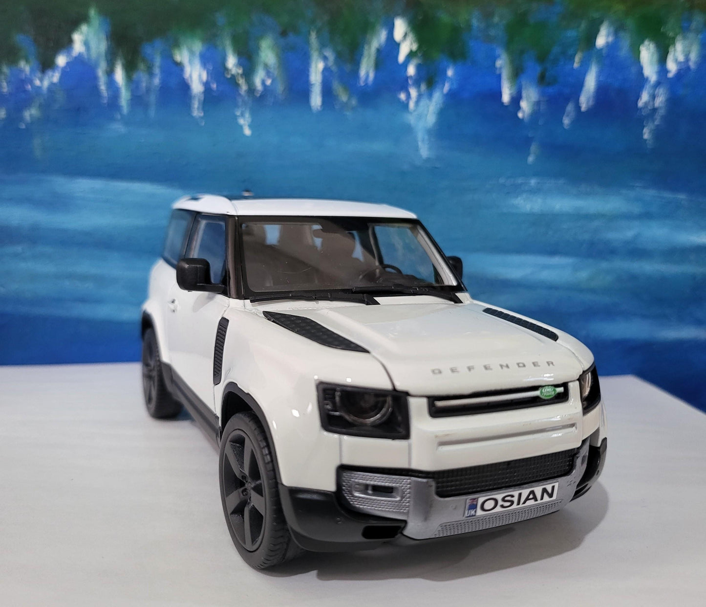 Land Rover Defender 110 1:24 Scale by Welly, Personalized Plates, 2-Door Licensed Model, Gift for Boy Girl Dad Mom Grandad Birthday Boxed