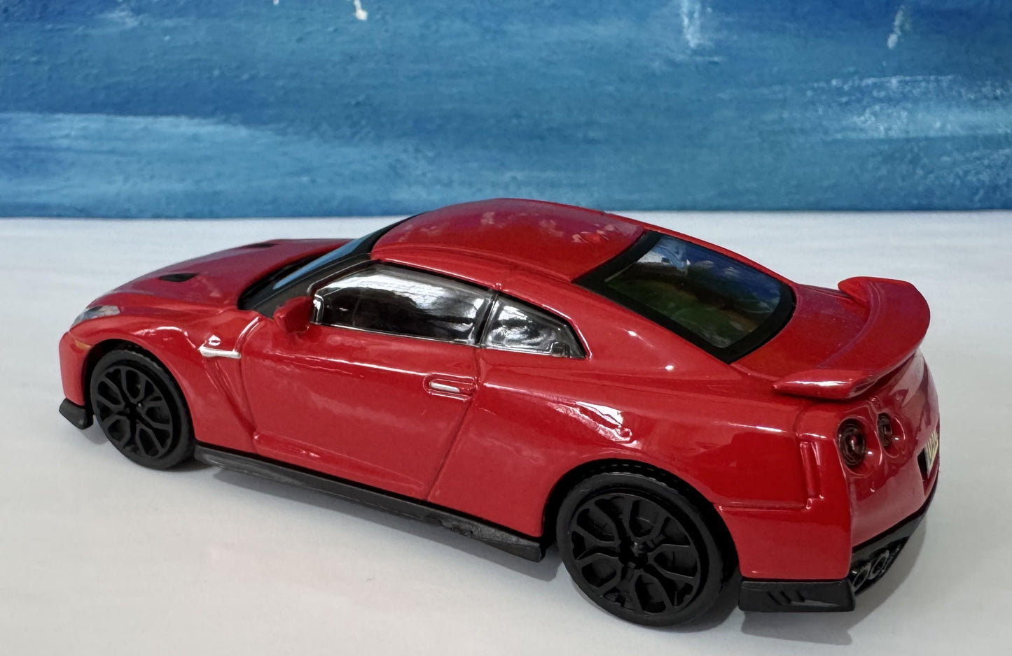 Personalized Name Plate Nissan GT-R 2017 Grey 1:43 Diecast Car Gift for Boy Girl Dad Mom Uncle – Boxed Model Collectible Display Boxed Red