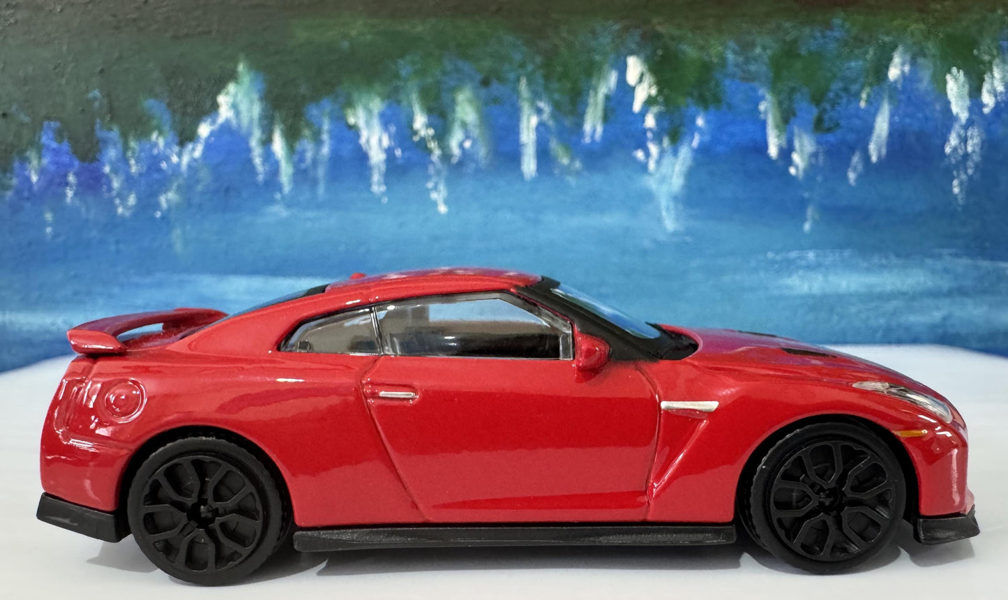 Personalized Name Plate Nissan GT-R 2017 Grey 1:43 Diecast Car Gift for Boy Girl Dad Mom Uncle – Boxed Model Collectible Display Boxed Red