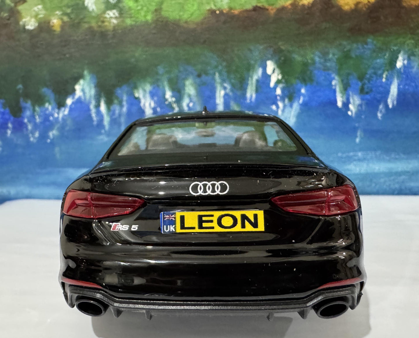 Personalized Audi RS 5 Coupe Toy Car 1:24 | Opening Doors | Gift for Dad, mom, girl or Boy | Boxed Collectible Model, High Detailed. Black