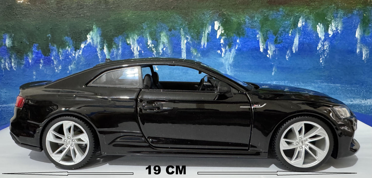 Personalized Audi RS 5 Coupe Toy Car 1:24 | Opening Doors | Gift for Dad, mom, girl or Boy | Boxed Collectible Model, High Detailed. Black