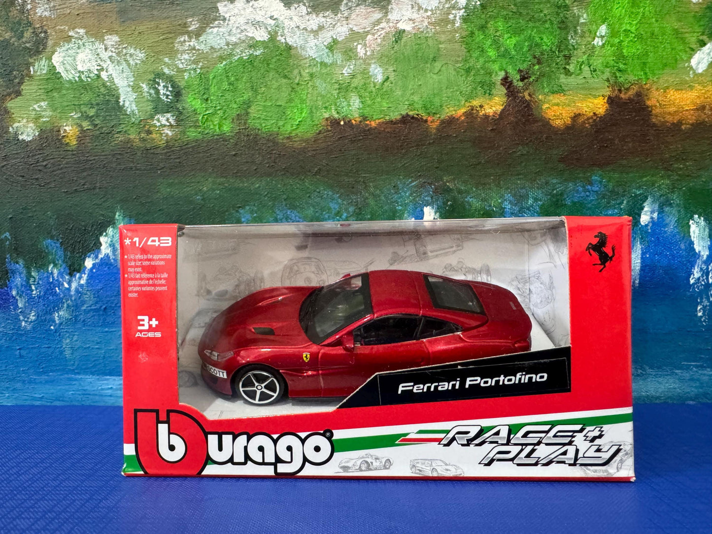 Ferrari Portofino 1:43 Diecast Model – Official Licensed Bburago, Custom Name Plate, Personalized Gift, Boxed