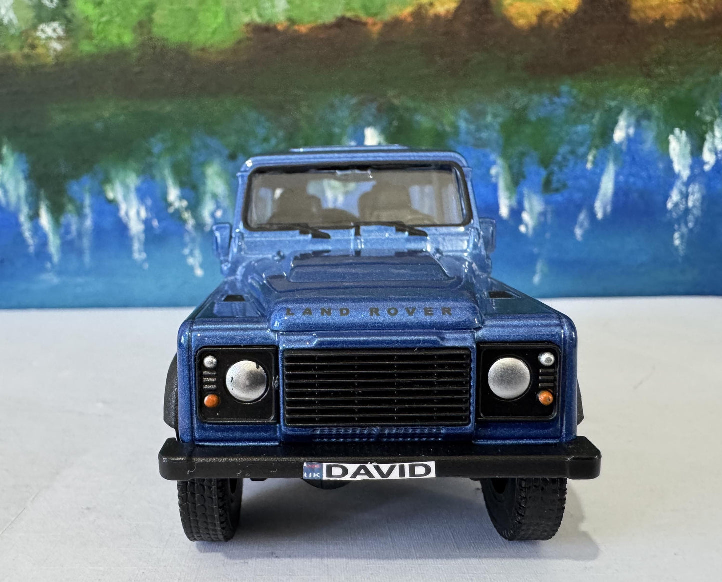 PERSONALISED PLATES Welly licensed Land rover Defender 90 Car Model boy girl dad mom uncle grandad brother birthday Easter gift Sleeves
